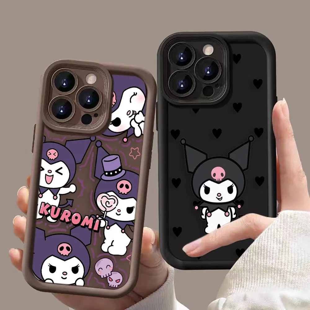 Funny Cute Kuromi Phone Case For OPPO A92S A16K A60 A15 RENO 6 5 3 Lite 4G FIND X5 5G R17 R15 R11 R11S Silicone Case Funda Shell