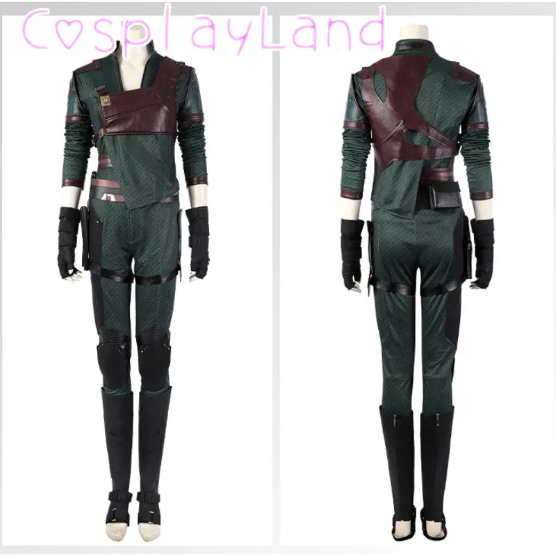 

Defender Team Guardians 3 Gamora Cosplay Costume With Breastplate Heroine Battle Armor Carnival Halloween Outfit Woman Suit