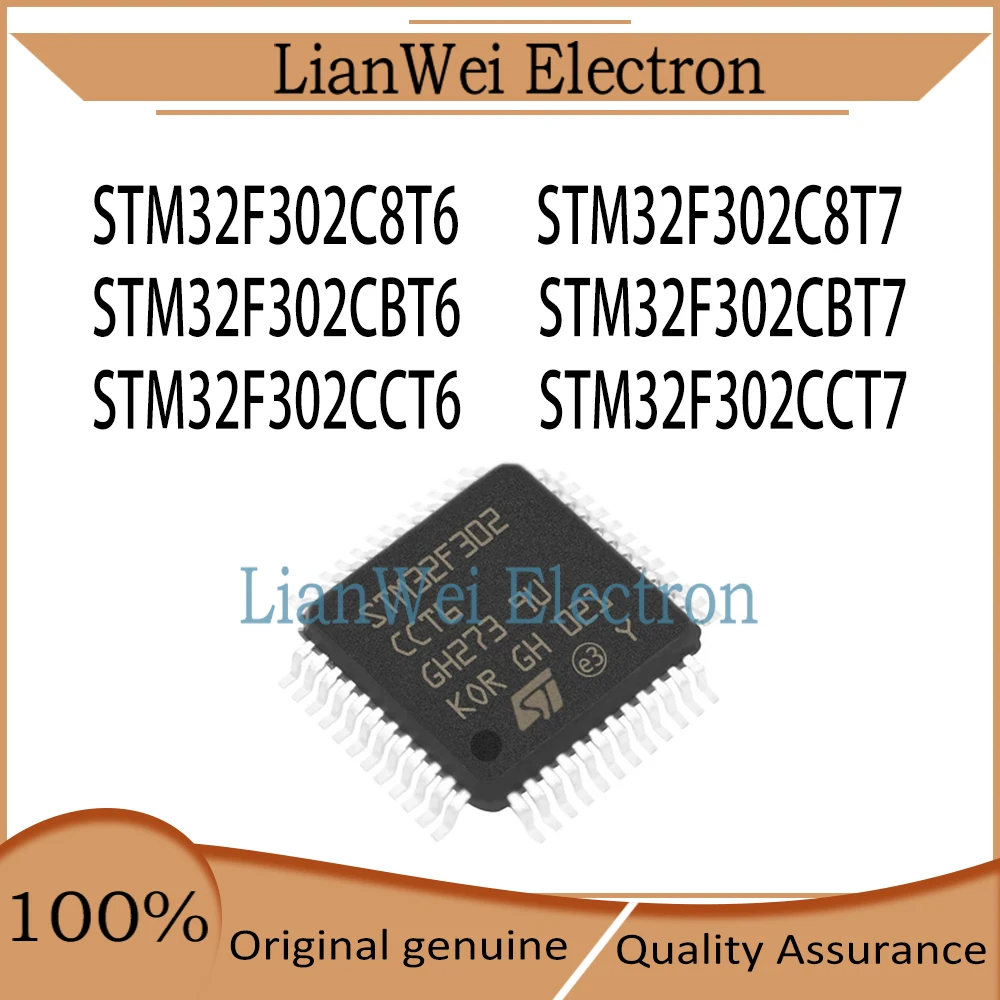 STM32F302 STM32F302C8T6 STM32F302C8T7 STM32F302CBT6 STM32F302CBT7 STM32F302CCT6 STM32F302CCT7 IC MCU Chipset LQFP-48