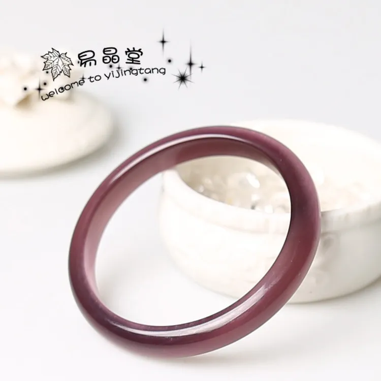 

Модный простой женский браслет из фиолетового опала с кристаллами, две штуки