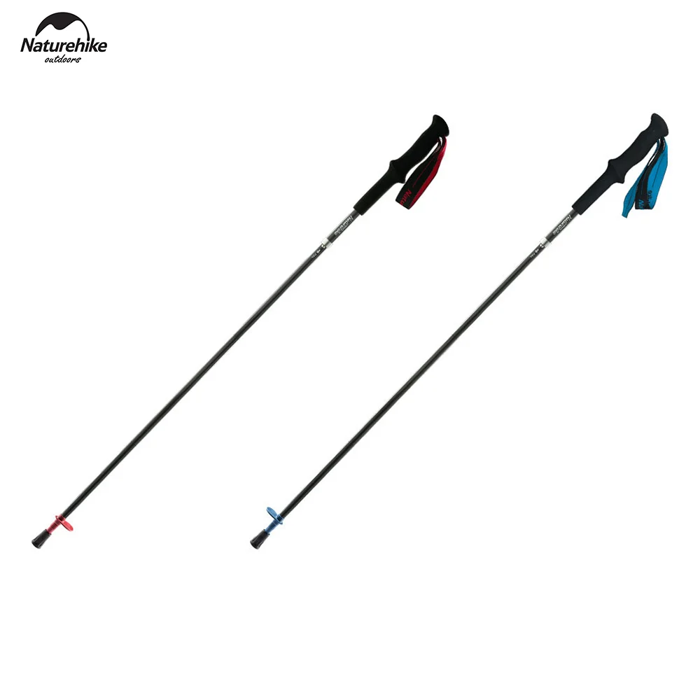 Naturehike ST08 4-Node Carbon Fiber Folding Trekking Pole Ultralight Telescopic Mountaineering Sticks for Walking Trail Running