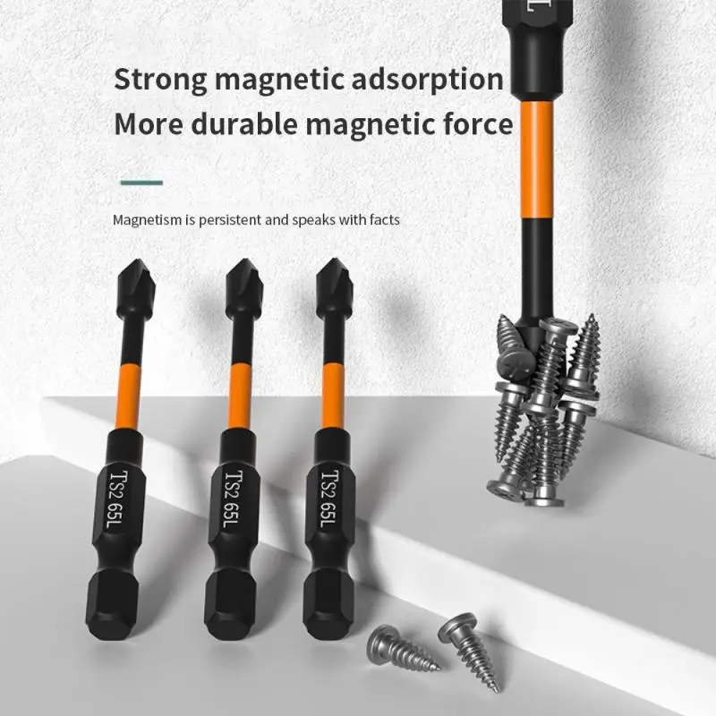 5/6Pcs PH2 Magnetic Cross Bit Set Phillips Impact Batch Head Anti Non-slip WaterProof Hardness Screwdriver Bit Screw Driver Tool