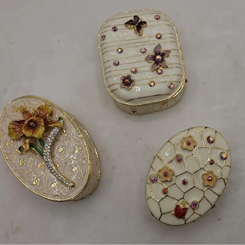 European metal jewelry box creative necklace ring earrings jewelry storage artifact convenient jewelry box gifts