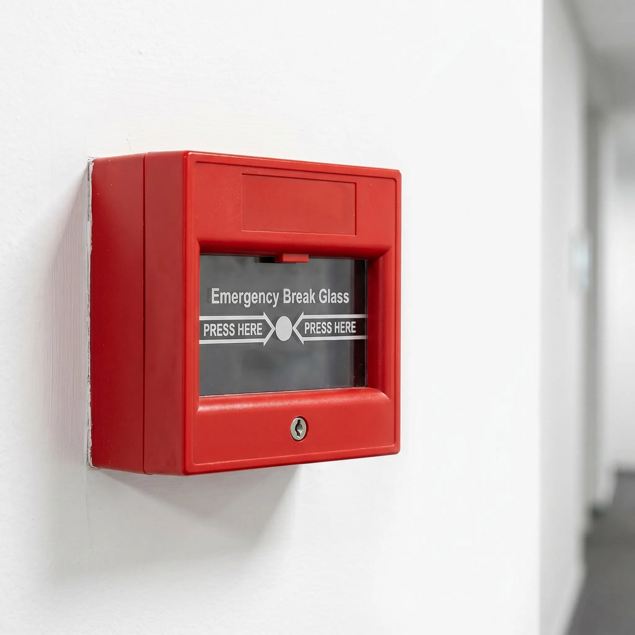 10Pcs Fire Alarm Break Glass Emergency Device Clear Transparent Cover 3x1.5 Inch for Manual Call School