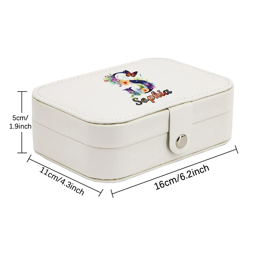 Personalized Customized Jewelry Portable Family Travel Earrings Necklace Storage Female Ring Storage Box Jewelry Box