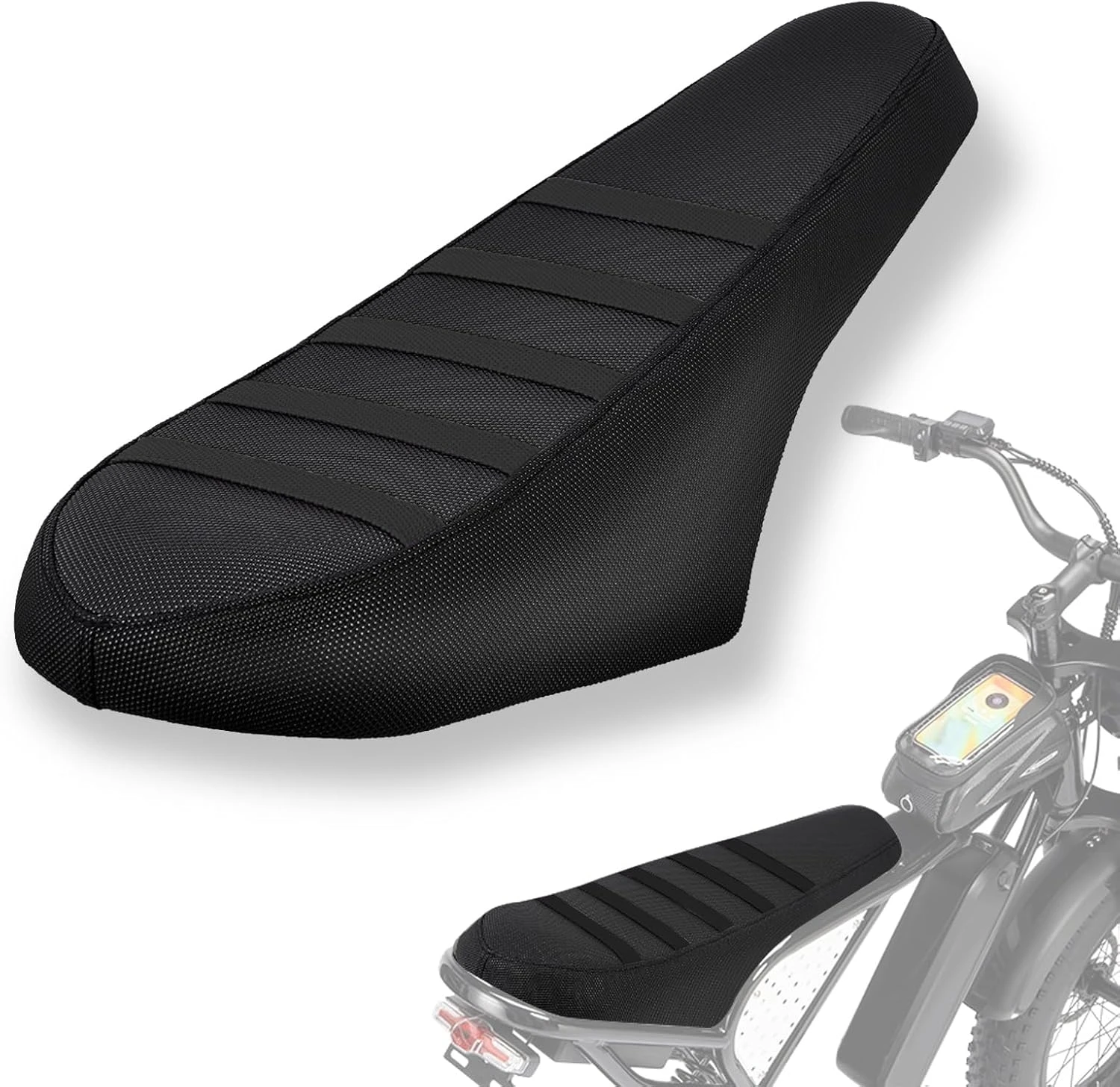 Motorcycle Seat Cover Waterproof Non-slip Particles Design PVC For Ridstar Q20 Electric Bike E-bike Scooter Bicycle Accessories