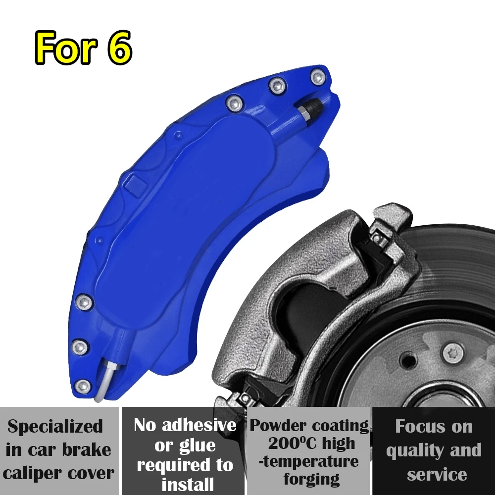 For Mazda 6 Car Brake Caliper Cover Aluminum Alloy Metal Exterior Kit Fit 2.0L 2.3L 2004 2006 2007 2008 2011 2012 2013 2014 2015