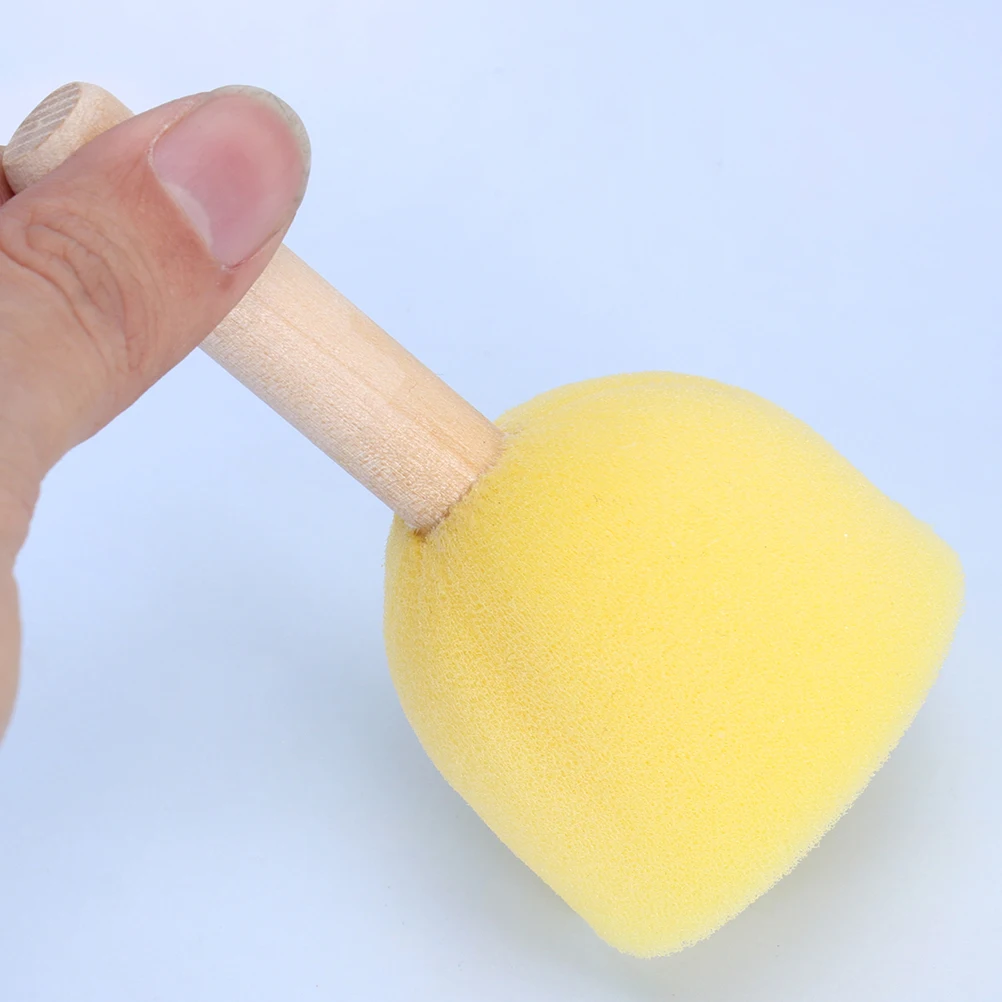 

20pcs Sponge Painting Brushes Wooden Handle Drawing Tools for Kids DIY Projects Graffiti Supplies Accessories