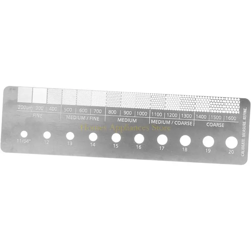 D0AB Misurazione del caffè Greente macinatura Dimensione Rigno in acciaio inossidabile Materiale Accessori per smerigliatrici