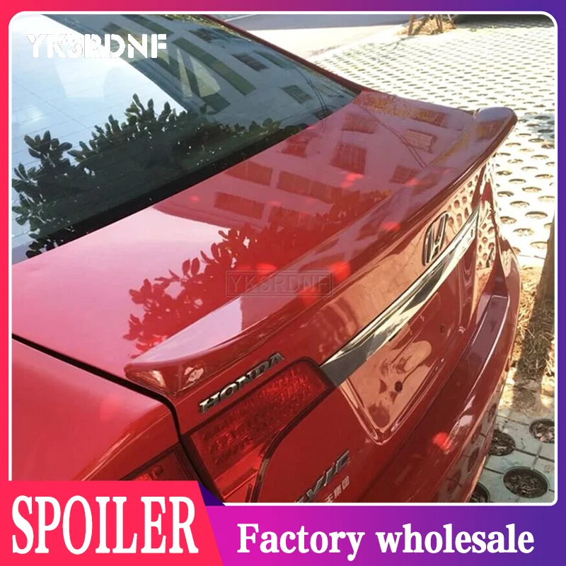 

For Honda Civic 2006 2007 2008 2009 2010 2011 Spoiler High Quality ABS Material Car Rear Wing Primer Color Rear Spoiler
