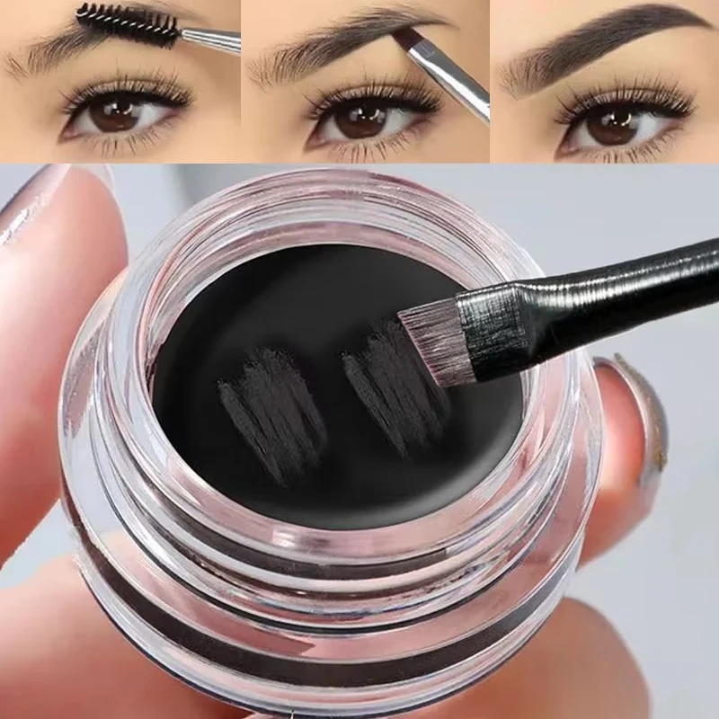 Matzwartbruine wilde wenkbrauwcrème, natuurlijke 3D-kleurontwikkeling, wenkbrauwversterker, langdurige waterdichte gel wax oogmake-up