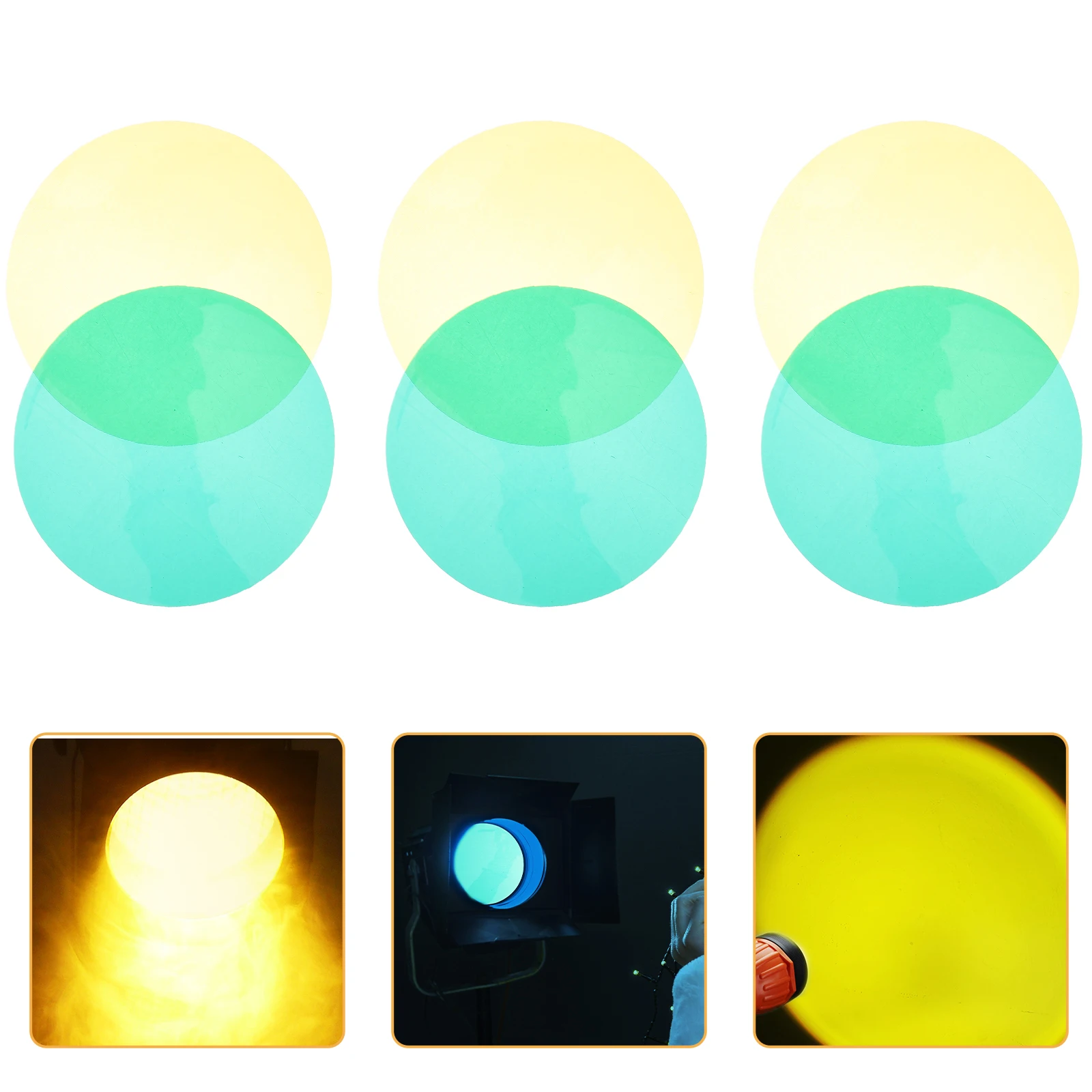 

10 Pcs Filter Spotlight Lens Outdoor Gadgets Replacement Plastic Handheld for Lights