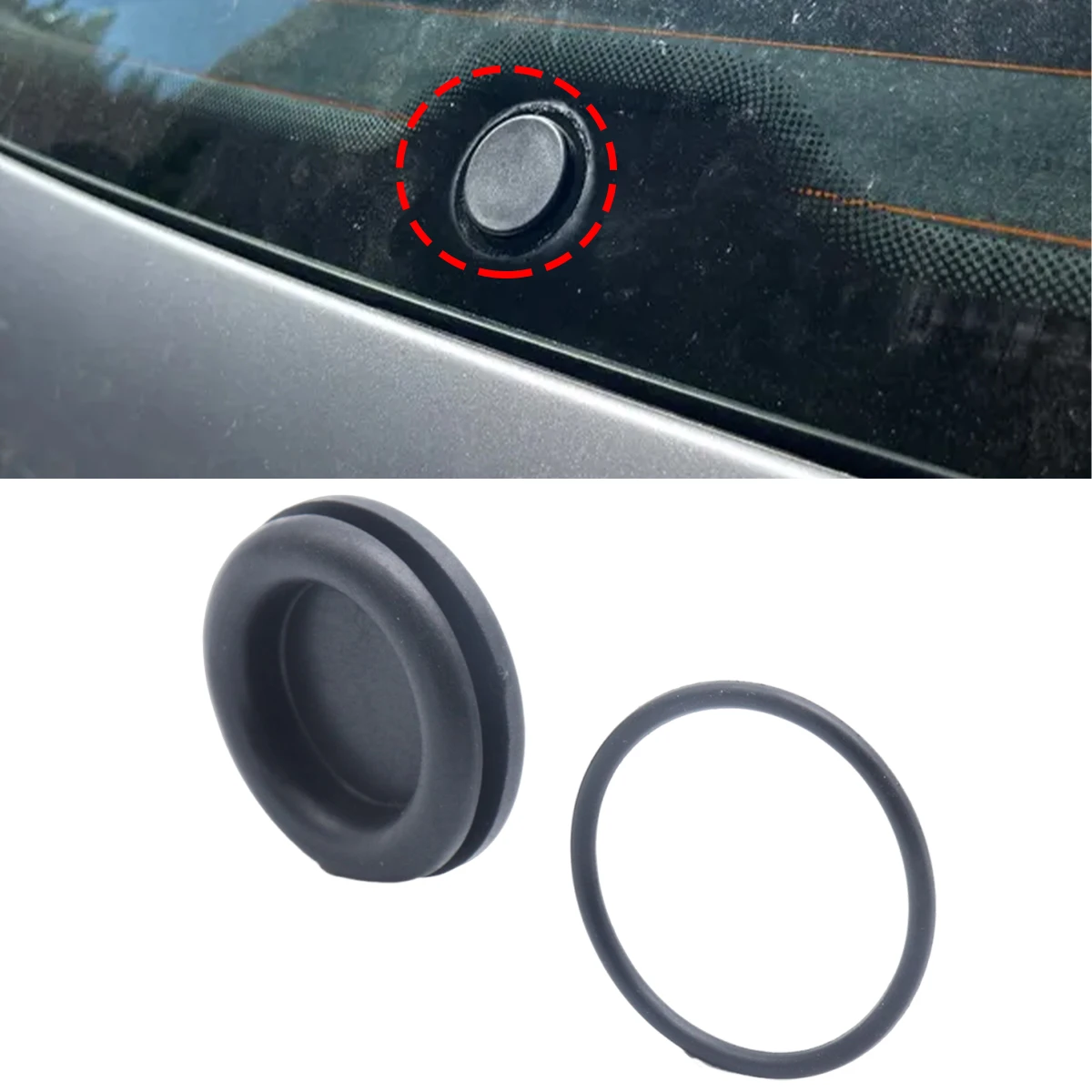 Tapa de reemplazo para el orificio del brazo del limpiaparabrisas trasero del coche, piezas de repuesto para Peugeot 206 1998-2005 2006 2007 2008 2009 2010