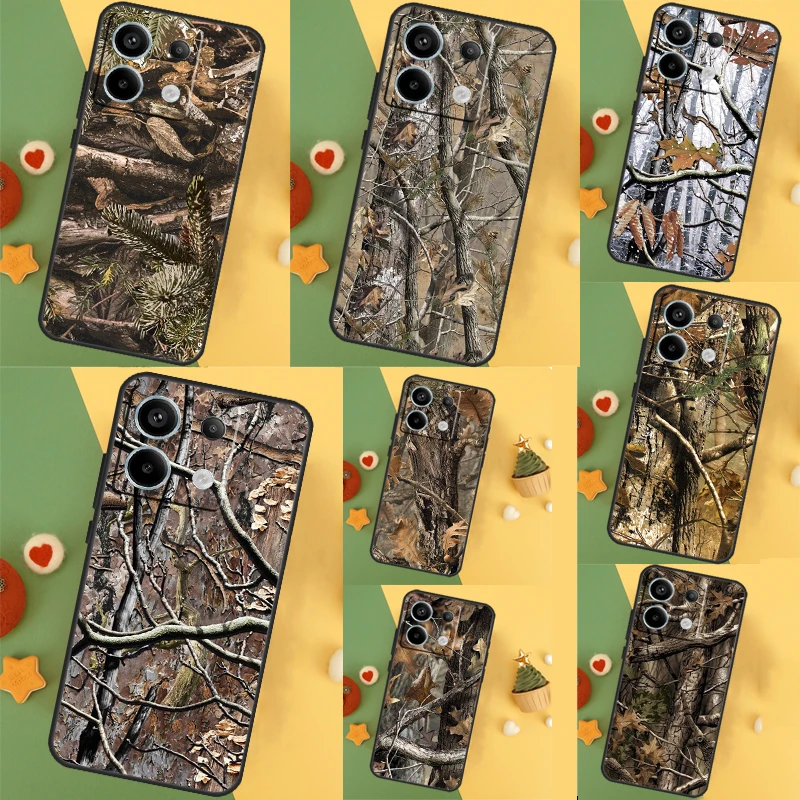  Camouflage Hunting Case For Xiaomi Redmi Note 13 Pro 12 11 9 10 9S 10S 11S 12S Redmi 12 13 10C 12C 13C Cover