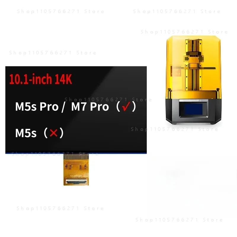 10.1 inch 14K for Anycubic Photon Mono M5s Pro / Mono  M7 Pro Monochrome Original LCD Screen Replacement 3D Printer Part
