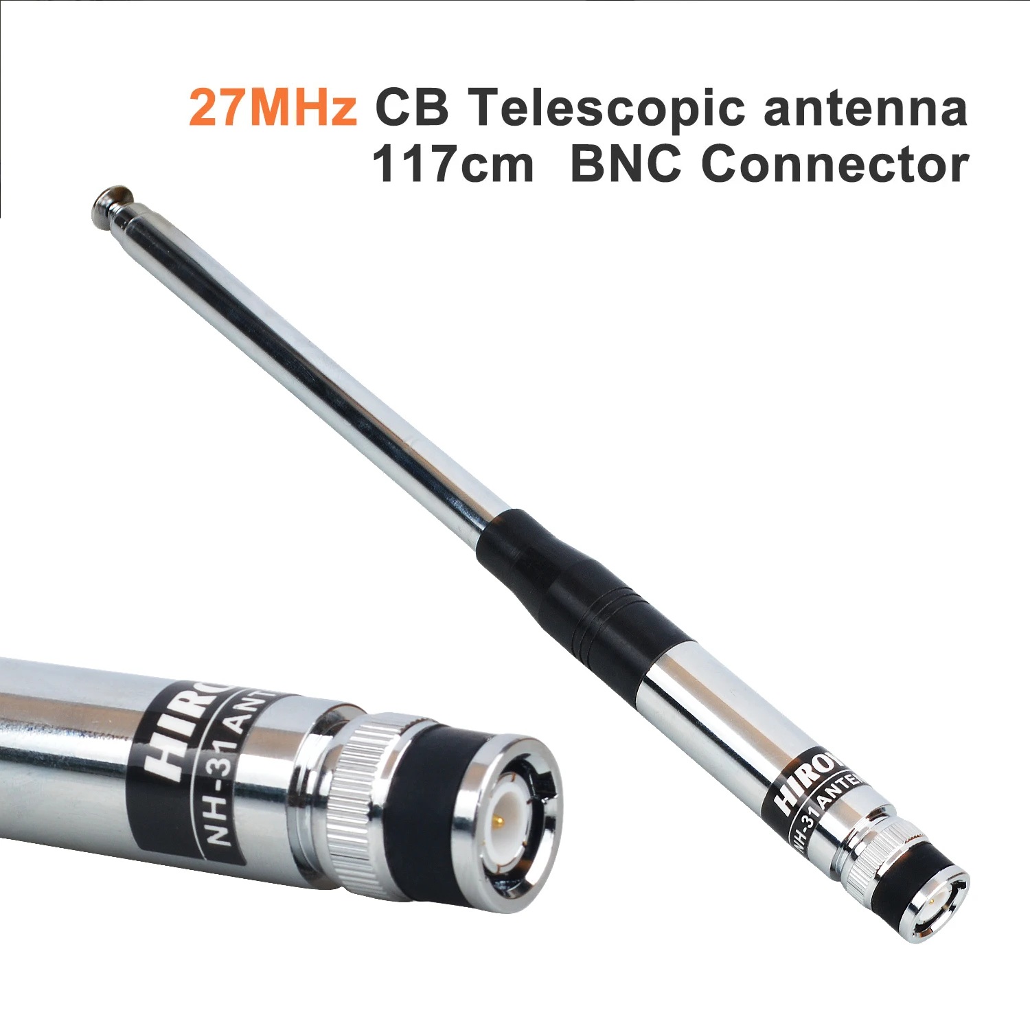 Walkie Talkie 27MHz CB Antenna pieghevole portatile 2.15dB 20W BNC,SMA-femmina, connettori SMA-maschio per le opzioni