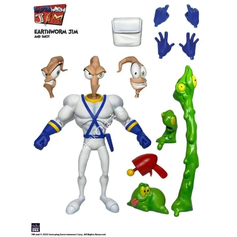 En stock: Figura de acción coleccionable PDNA 1/12 Earthworm Jim, Psy Crow, Bob The Killer, juguete de regalo