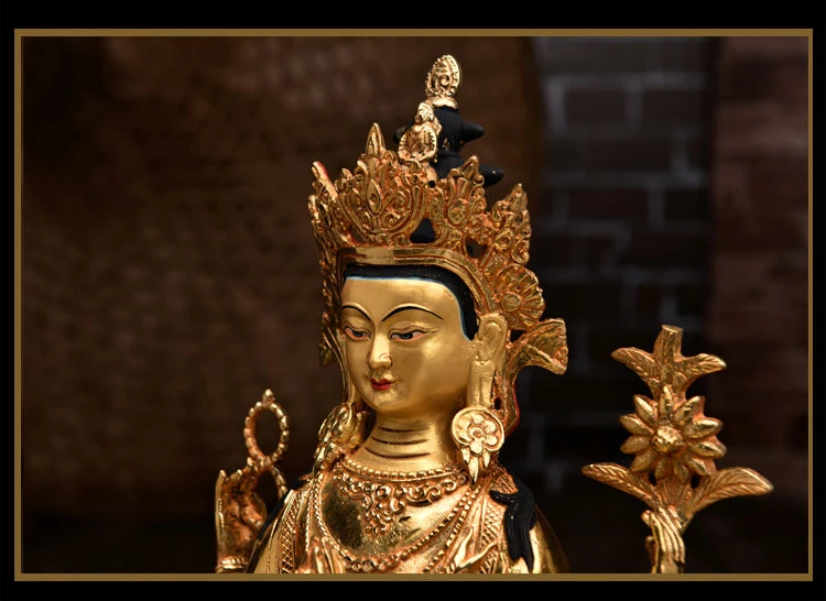 30 CM TALL # HOME Talisman efficacious Protection # Tibetan Nepal Buddhism Four-armed Avalokitesvara Bidhisattva Buddha statue