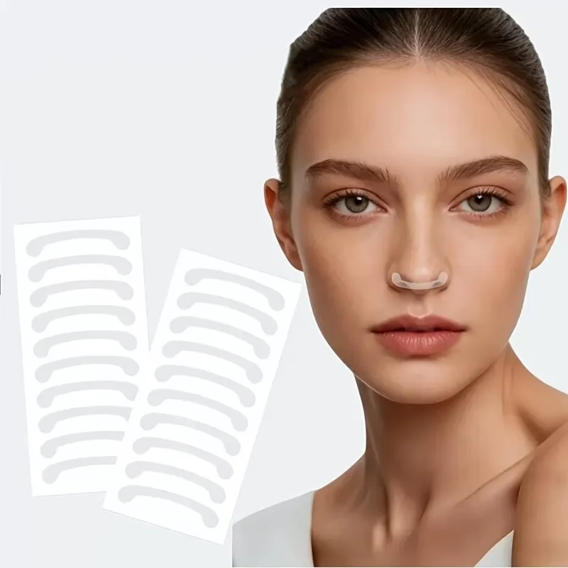50 Pcs Natural Invisible Nose Shaping Patches, Invisible No‑Residue Nasal Wing Lifting Stickers, Transparent Nose Tape
