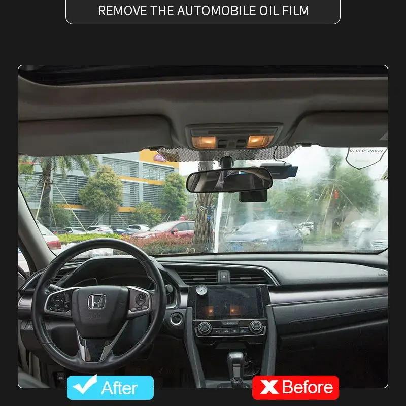 Pasta de eliminación de película de aceite de vidrio para coche, eliminador de recubrimiento de película de vidrio para coche, limpiador de parabrisas hidrofóbico de visión clara, detallado de coches