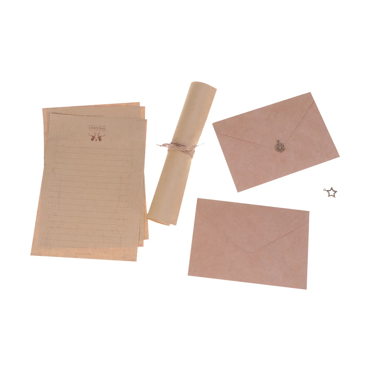 Christmas Letter Paper Set Vintage Greeting Paper Envelope Party Stationery Sticker Random Pattern Suitable for Wishes Family