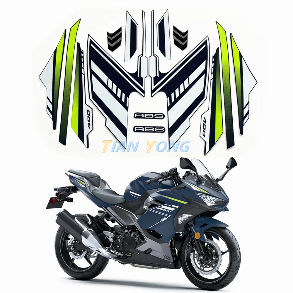 

High Quality Stickers Full Kit For NINJA400 ninja 400 2018-2022 2021 19 20 22 Silkscreen Applique Whole Vehicle Decal Decorative