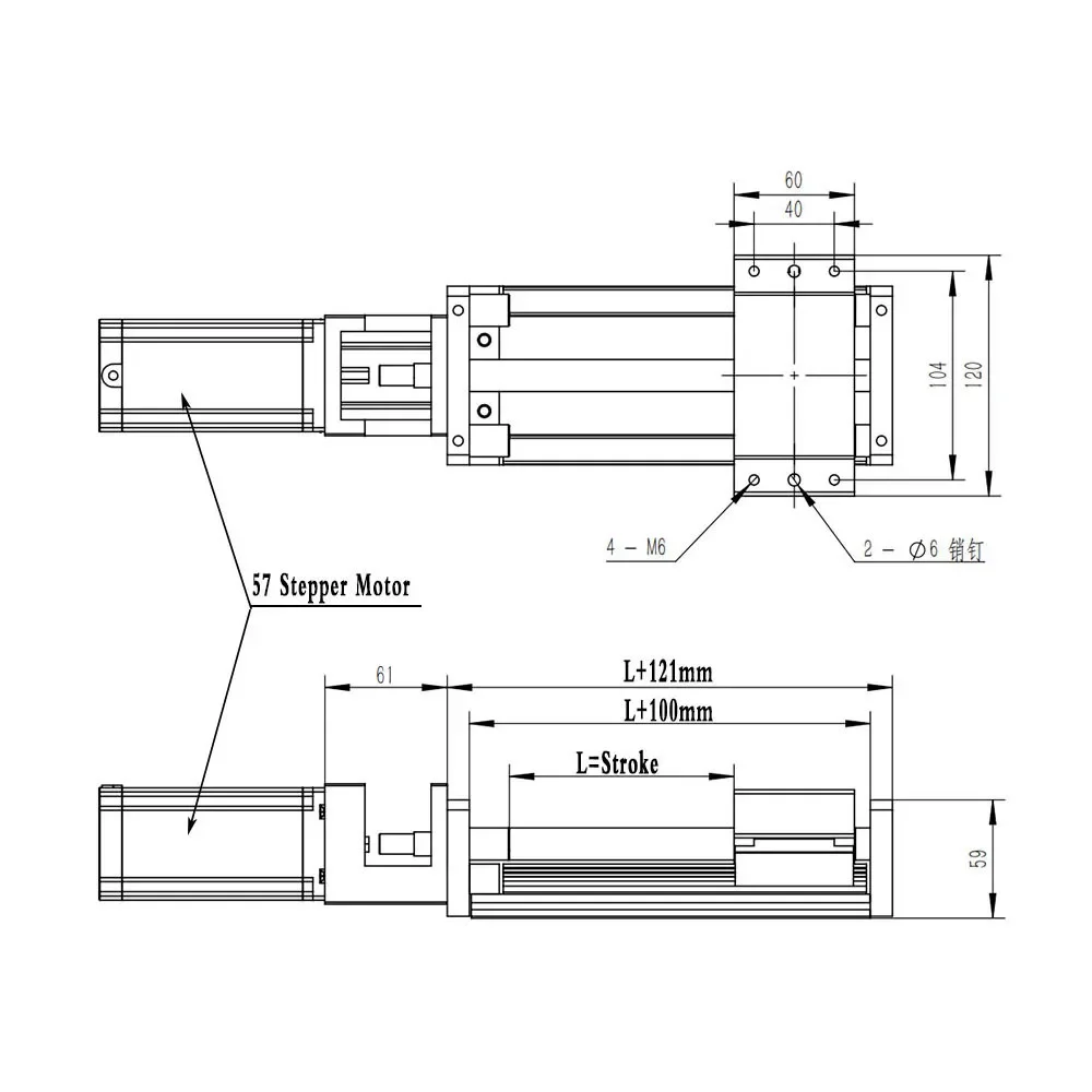 Imagem -04 - Kits de Alumínio do Motor Deslizante Guia Linear do Trilho Ballsscrew Sfu1605 1610 12 nm nm 3nm Nema23 57 100 1000 mm 2x15 mm