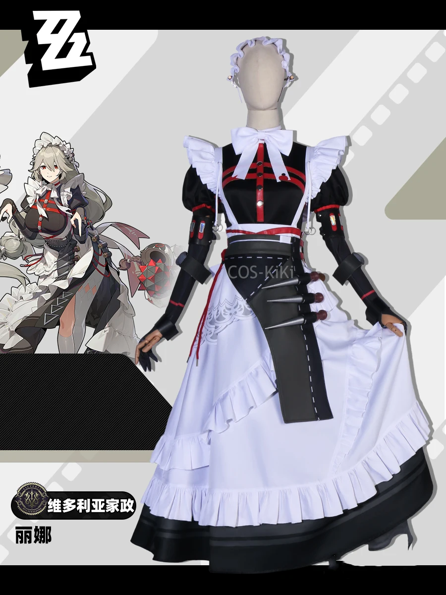 COS-KiKi Zenless Zone Zero Alexandrina seyane Victoria householes Maid Dress Game Suit Lovely Cosplay Costume Halloween