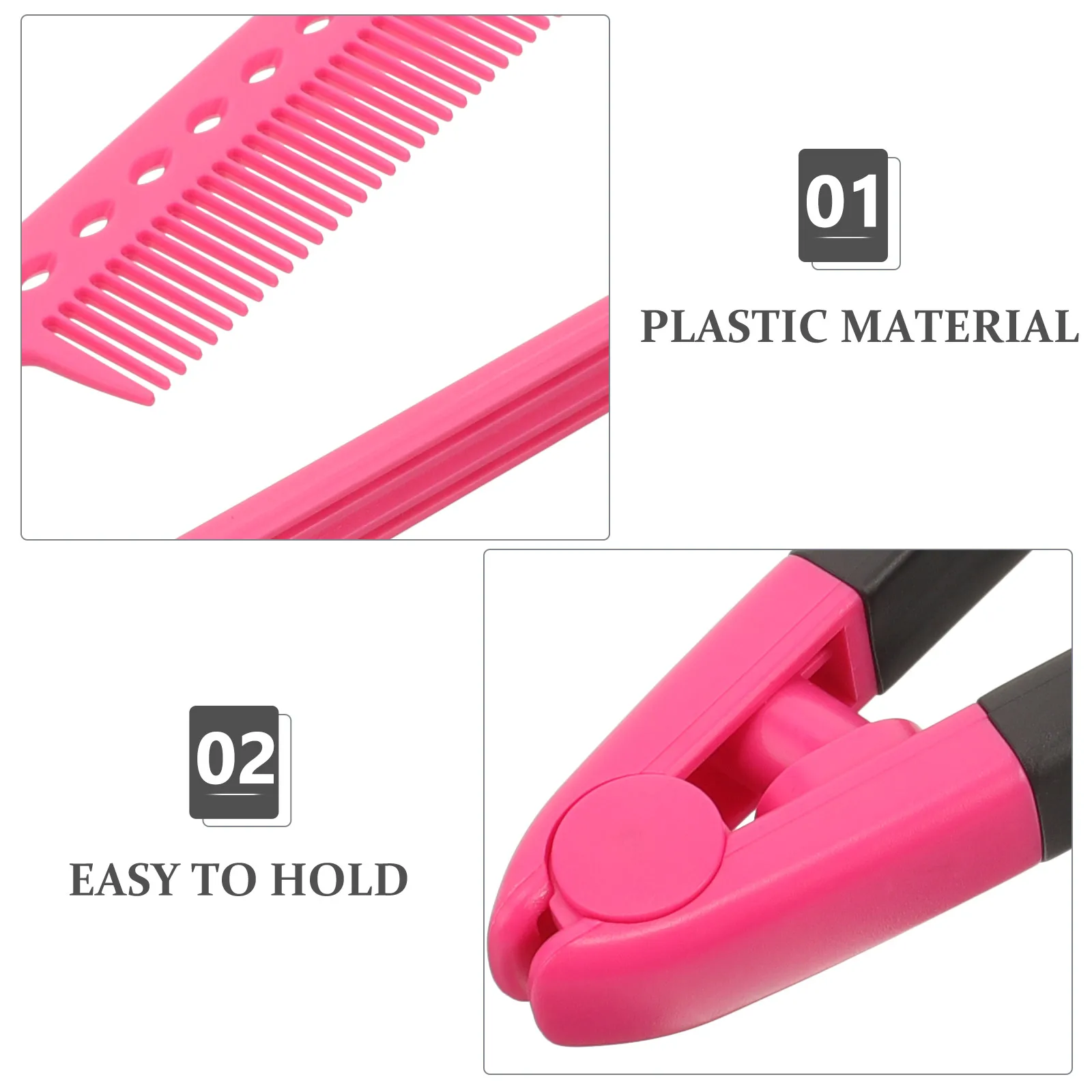 

2Pcs Hair Styling Comb Straightener Tool with Fine Teeth Heat Resistant for Salon Use Foldable Convenient Travel Size Comb