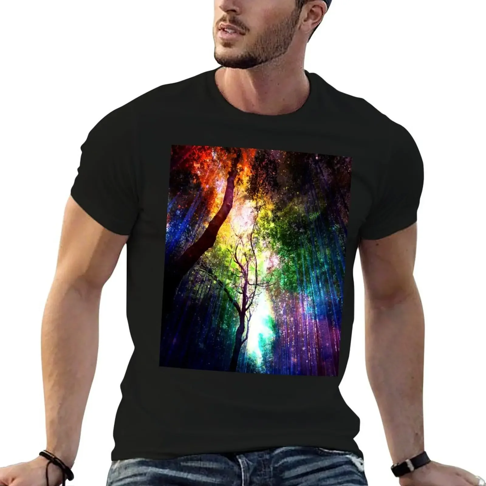 Rainbow forest T-Shirt baggy shirts oversizeds sublime clothing for men