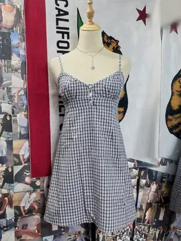 10 best sales sukienka w kratkę gingham damska - №3