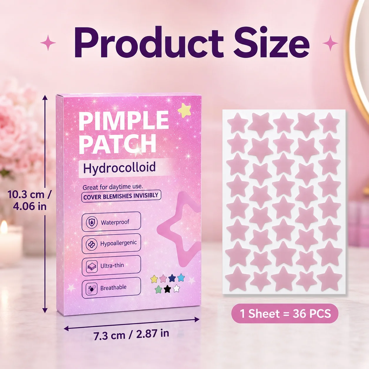 280/560/840/1400PCS Hydrocollo - Hydrocolloid Acne Patch ulasan dan harga