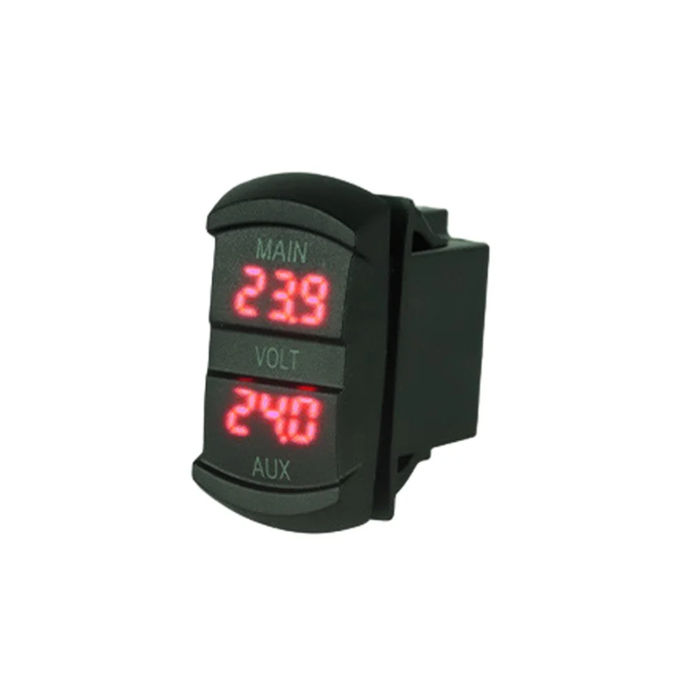 Two-Input Digital Voltmeter Supporting DC 12V 24V Monitoring with Over-Voltage and Short-Circuit Protection Circuitry