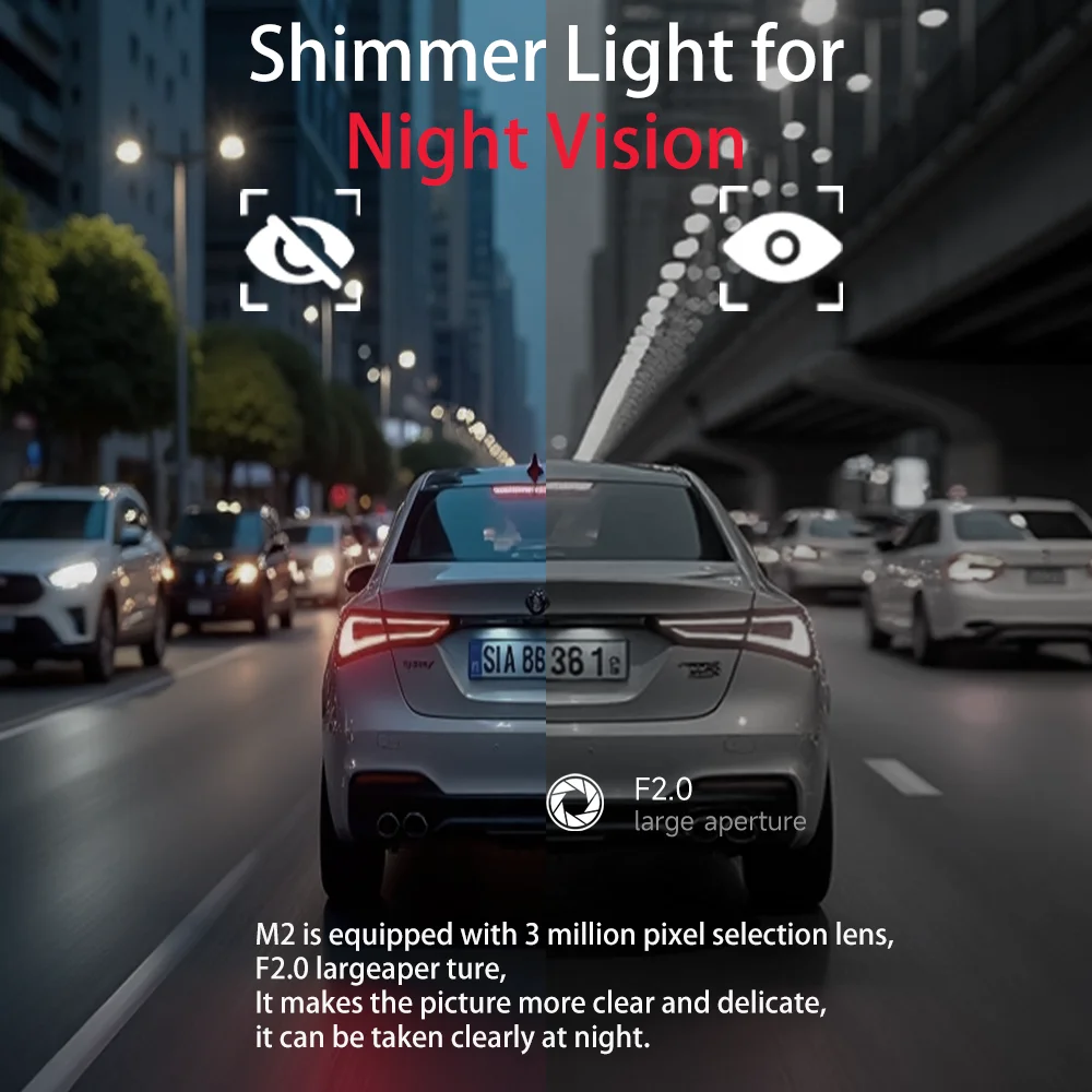 DAHUA Hirige M2 Mini Lipstick Dash Cam 1296P، كاميرا سيارة أنبوبية بمستشعر Sony، تطبيق Wifi، رؤية ليلية، وضع ركن السيارة، تصميم مخفي