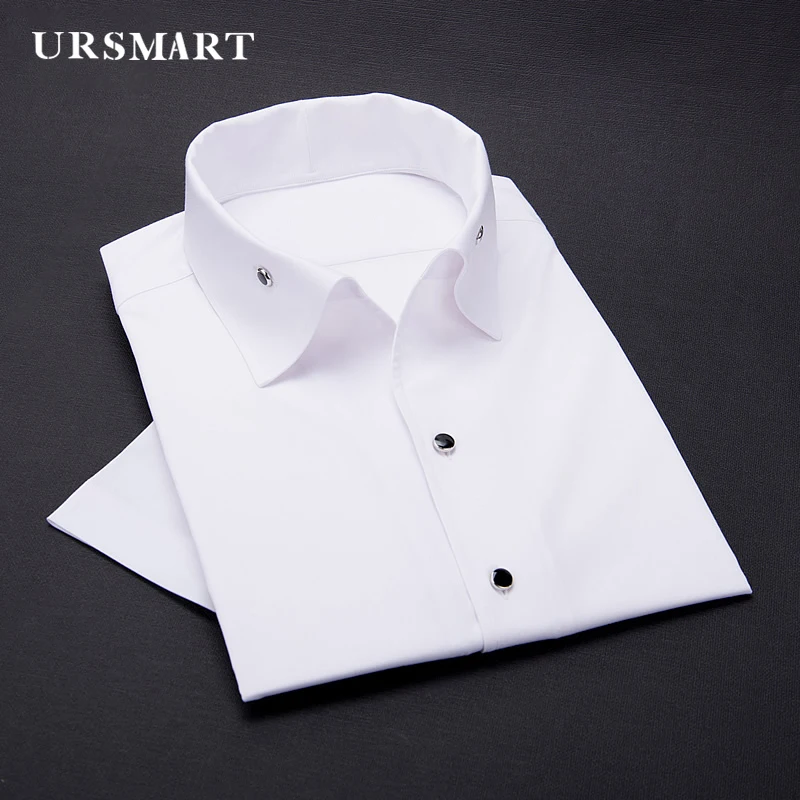 Men's summer short sleeve shirt custom with Italian collar slim-fit fashion men's shirt