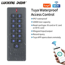 12V-24V Waterproof Wifi Tuya Access Control Keypad OTA Door Controller System RFID Keyboard WG26-44 56 58 APP Remote Door Opener