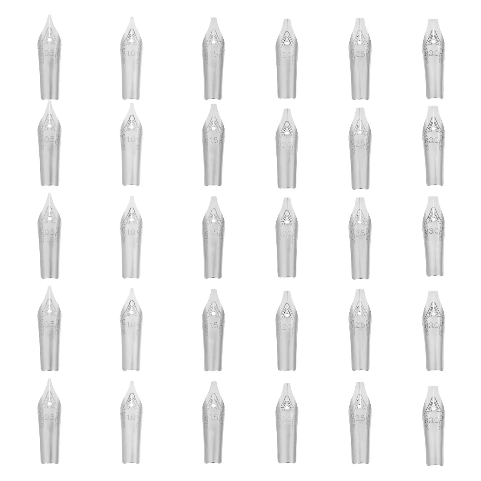 

30 Pcs Student Pen Nibs Fountain Accessories Aldult Remarkable Dipped Silver