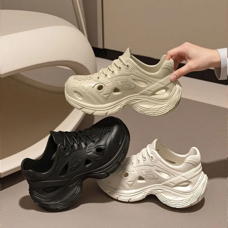 Thick-soled Hole Shoes 2026 New Summer Super Thick Outer Wear Non-slip And Deodorant Beach Bag Head Cool_vogvips.com