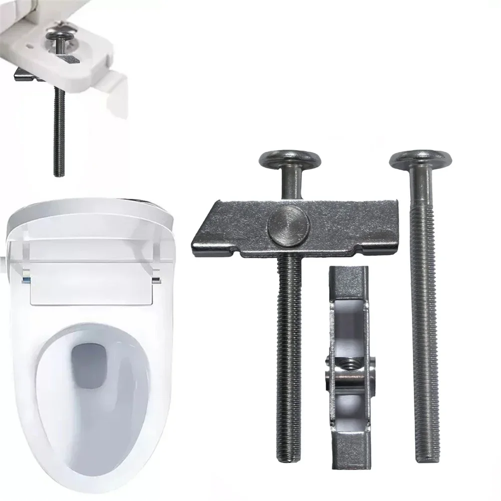 Rust Proof Toilet Fixing Kit Bracket Stainless Steel Screws Compatible With Standard Toilets Easy Installation