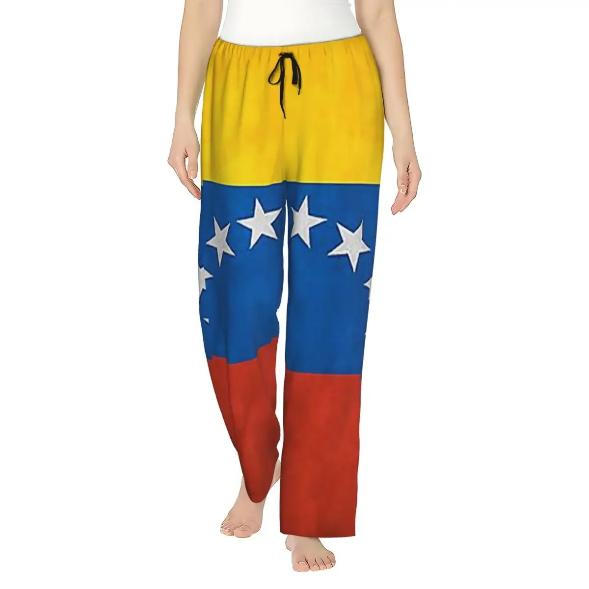 

Custom Venezuela Venezuelan Flag National Flag Of Venezuela Women Pajama Pants Lounge Sleep Sleepwear Bottoms with Pockets