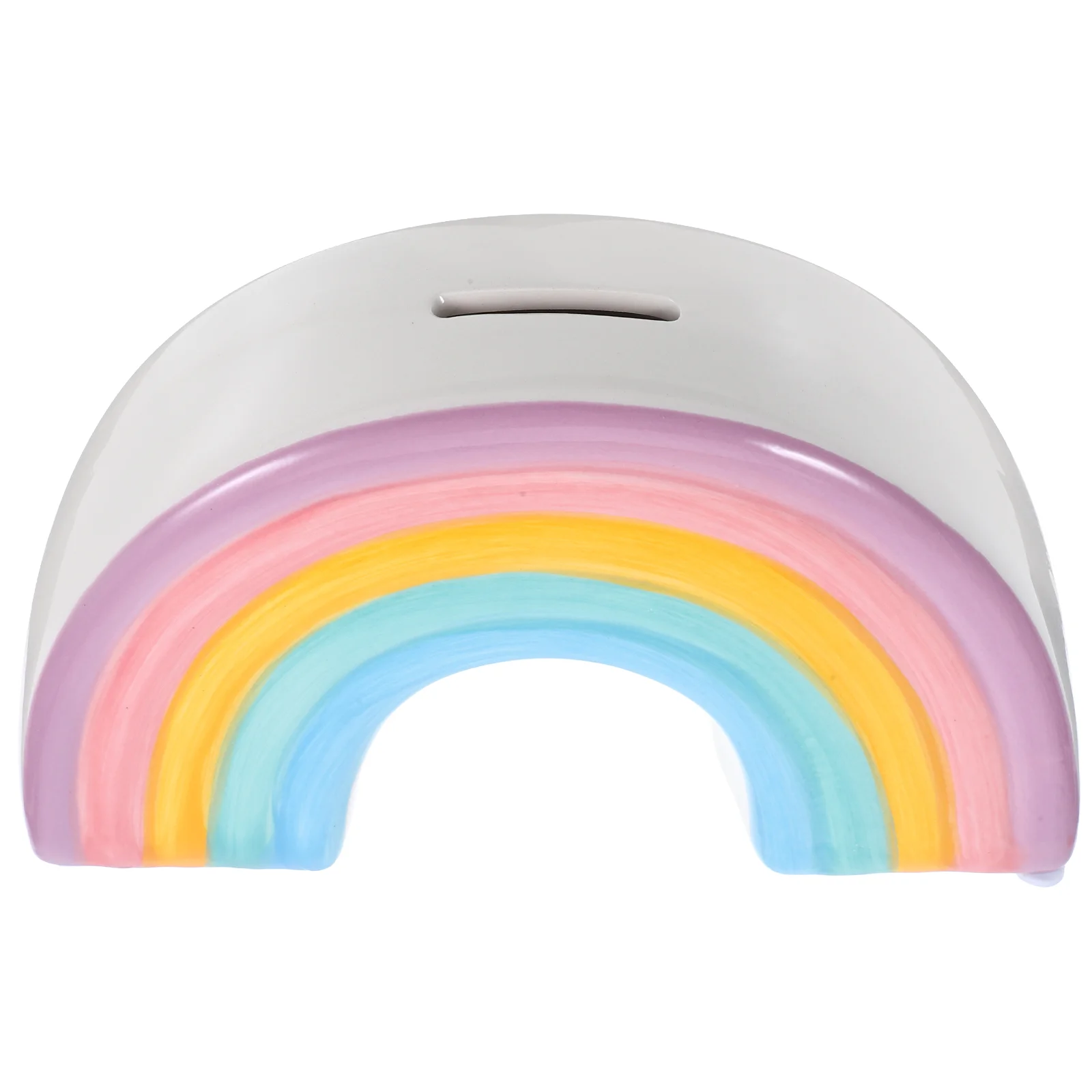 

Rainbow Piggy Bank Decor Ornament Toys The Gift Coin Shape Home Cartoon Saving Pot Office