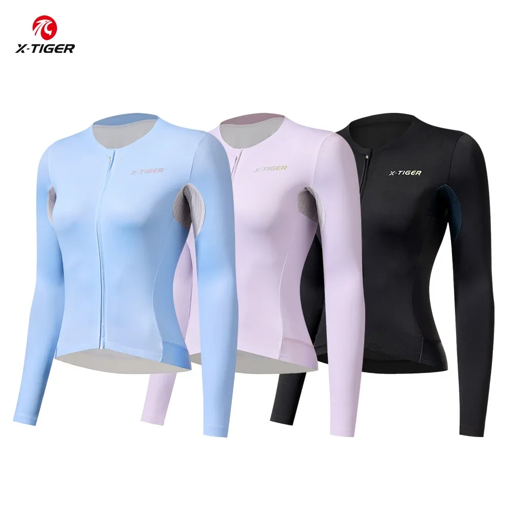 AliExpress X-TIGER Women Long Sleeve Cycling Jersey UV Protection Breathable Bike Jersey with Pockets for Spring Autumn Cycling Shir