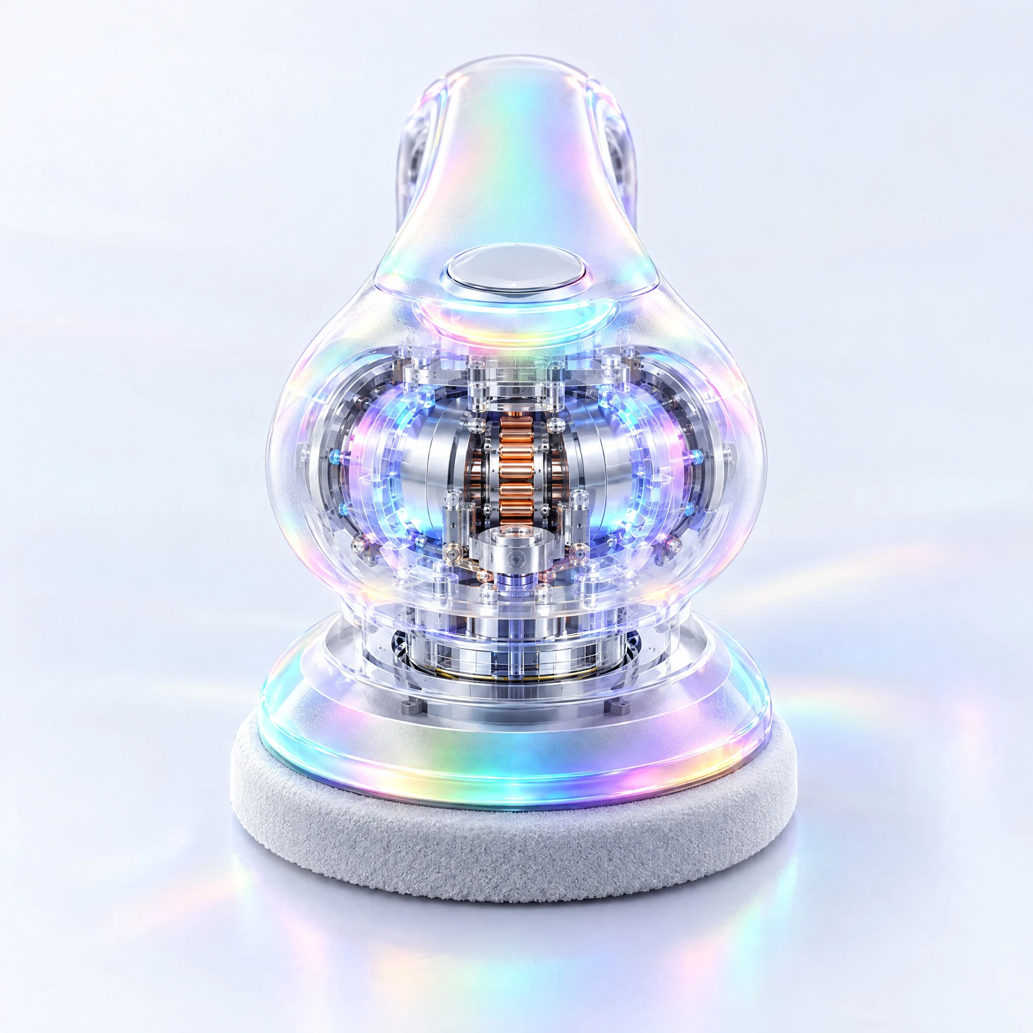 Transparent Cyber Mecha Cordless Car Polisher Buffer Prismatic Shell Wireless Auto Detailing Machine Visible Pure Copper Motor P