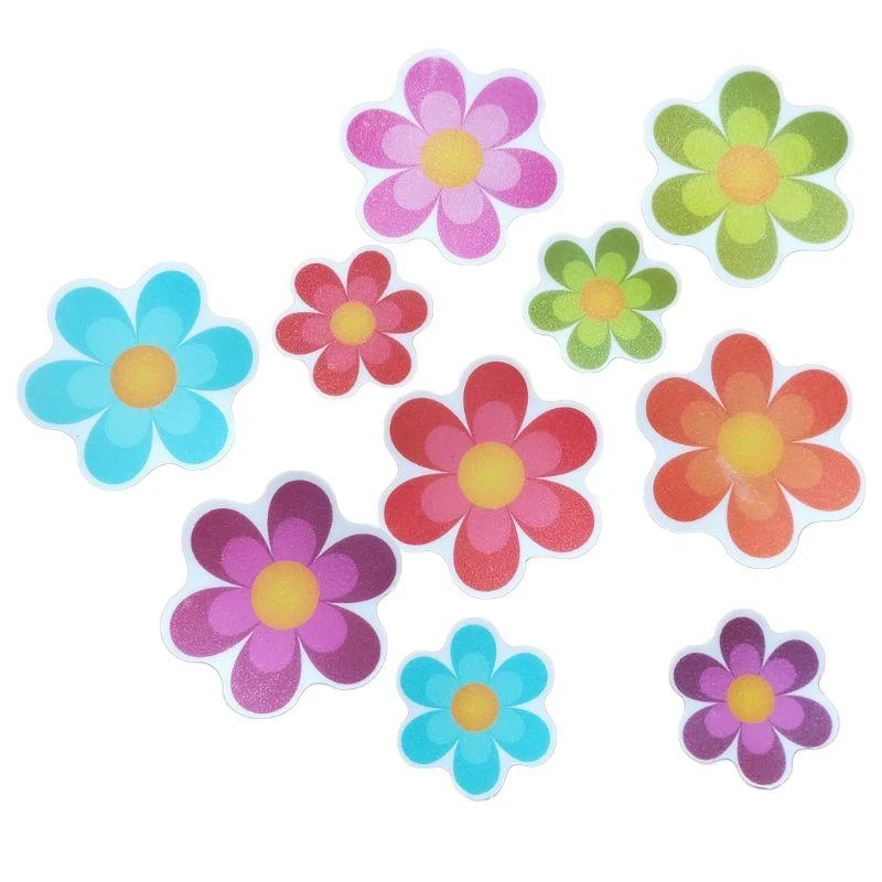 10pcs/set Anti Non Slip Mat Flower Bathtub Stickers Safety Flooring Bathroom Shower Adhesive Decals B95B