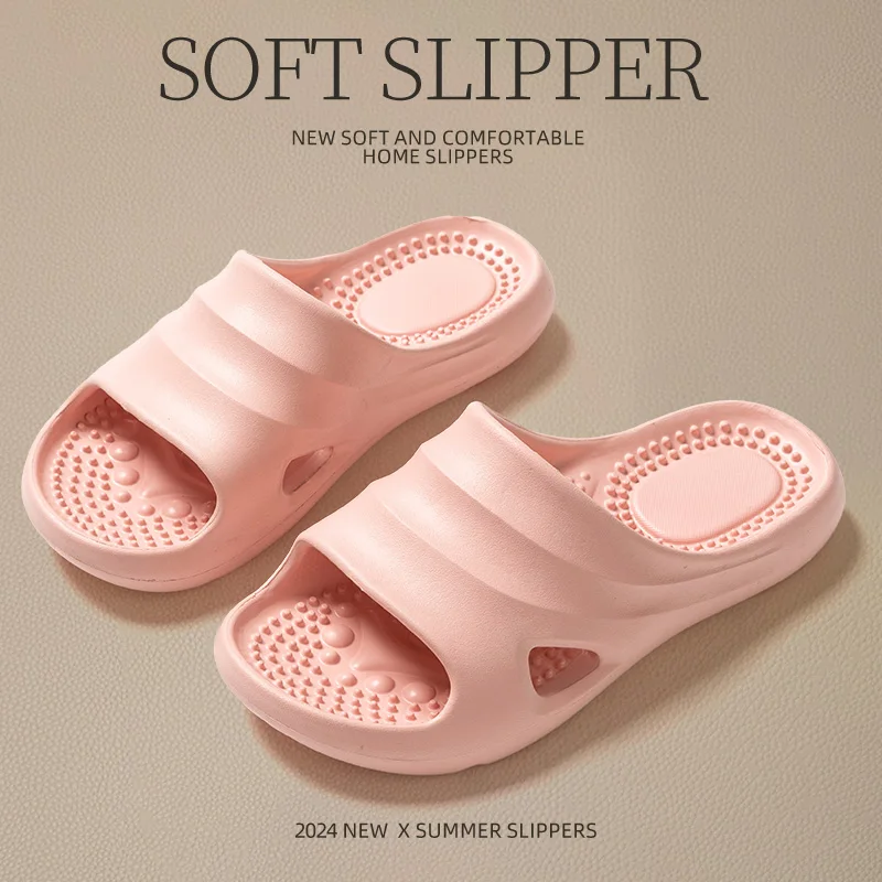 Summer Womer's Slippers Indoor Foot Massage Flip Flops Bathroom Anti Slip Casual Sandals Shoes