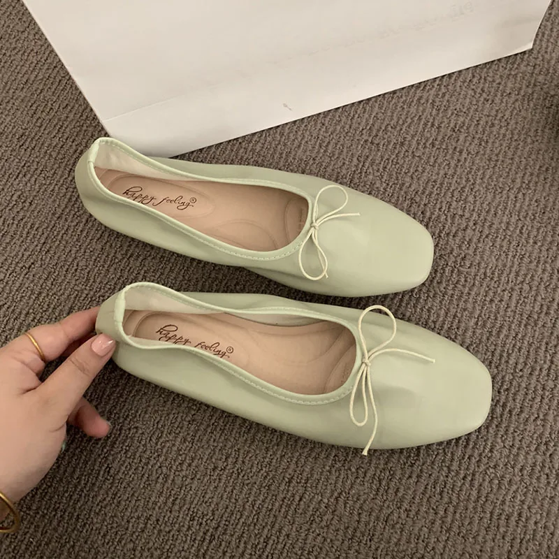 Bailarinas con lazo de mariposa para mujer – Calzado casual suave - imagen 4