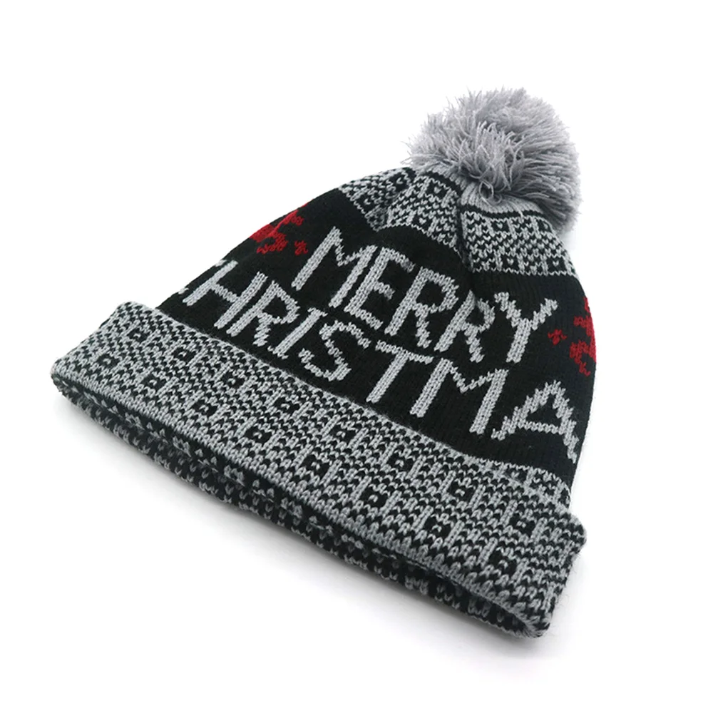 Winter Warm Chirstmas Knitted Hat Elk Snowflake Beanie Hat Valentine's Day Soft and Comfortable Knitted Beanies Men and Women