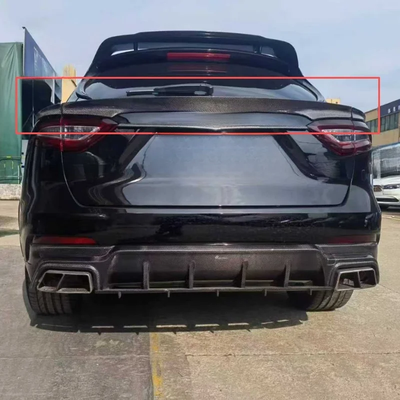 Hot Selling Lightweight Genuine Carbon Fiber Trunk Wing UV Treated For Levante
