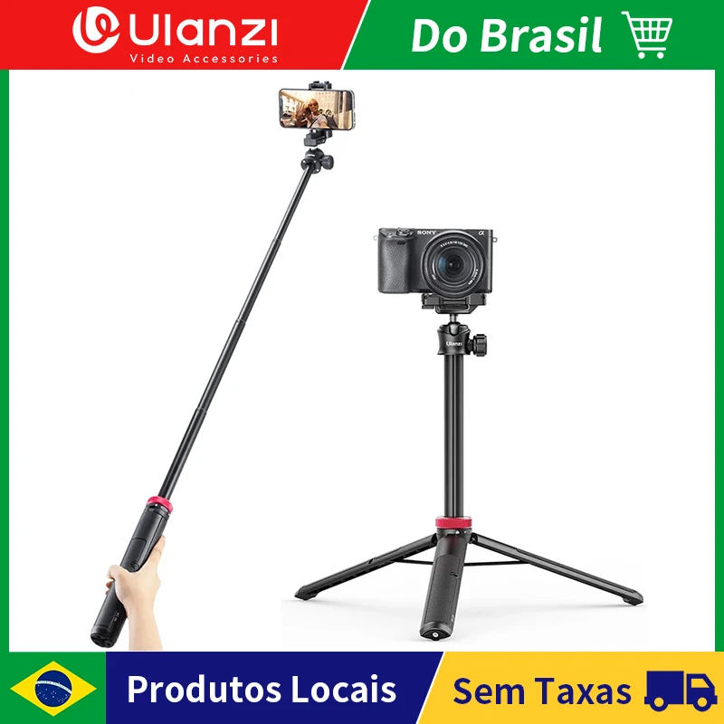 Ulanzi MT-44 Extendable Vlog Livebroadcast Tripod Stand with Phone Mount Holder 42Inch for DSlR SLR Camera GoproSmartphone