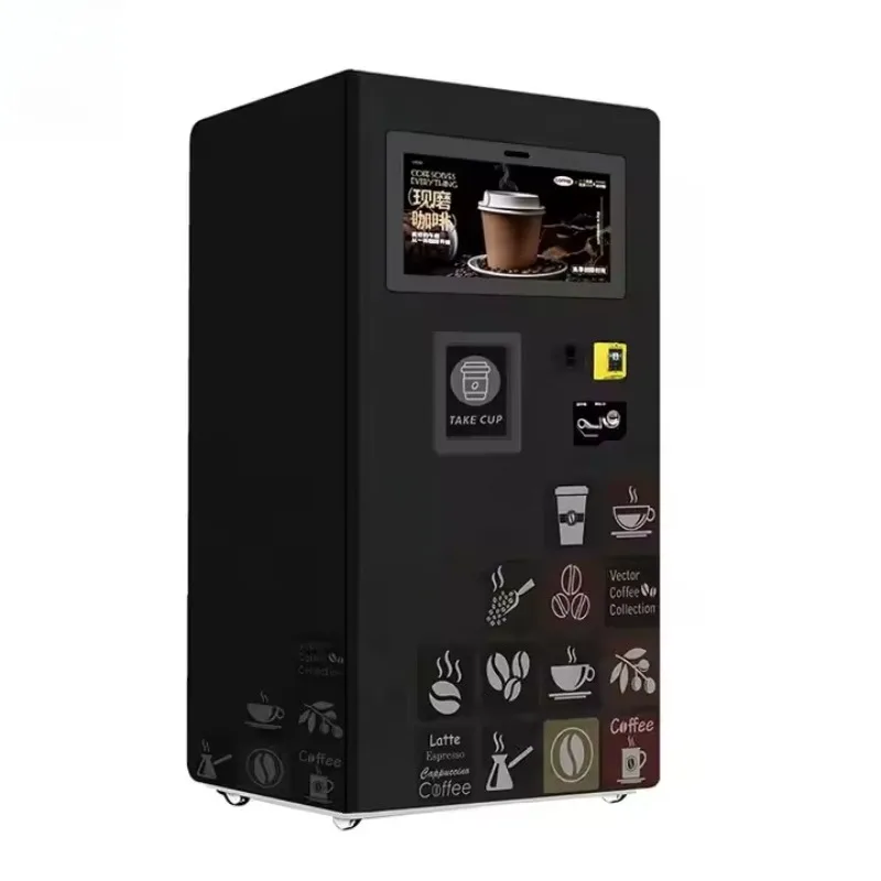 Fully Automatic Commercial Coffee Vending Machine Electric Coin Operated for Instant Hot Drinks with Automatic Cup Customized